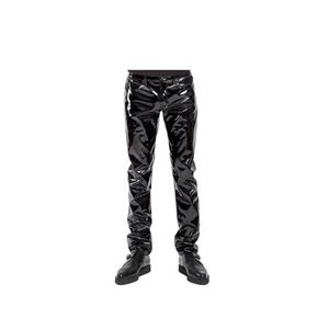 Gran oferta de pantalones para hombre de alta calidad ligeros totalmente personalizados con logotipo propio recién llegado 2023 Unisex de cuero brillante PU transpirable - Product Image 3