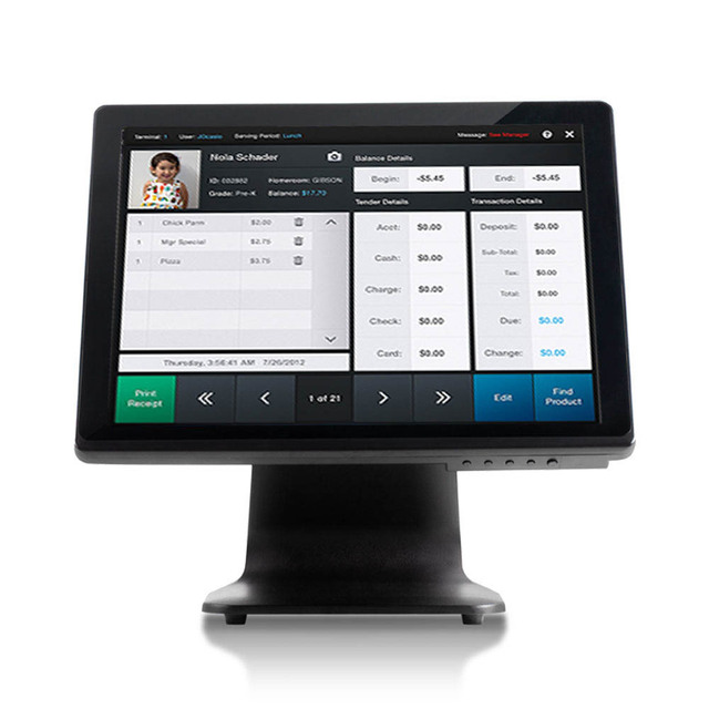 15-inch Menu/customer/monitoring Display/touch Screen for Cashier Parking Lot POS System