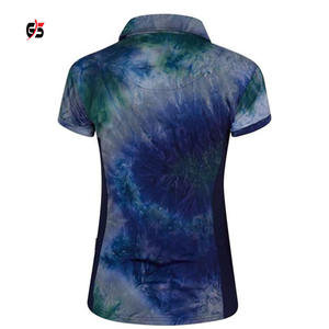 T-shirt impression par Sublimation à manches courtes, Design personnalisé, col rabattu, vêtements de rue, produit de mode pour femmes, - Product Image 2