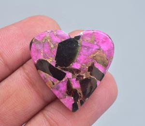 Arizona Turquoise <b>Heart</b> Cabochon Wholesale Turquoise <b>Heart</b> <b>Shape</b> Gemstone Tourmaline With Mohave Copper Turquoise Loose Gemstone - Product Image 5