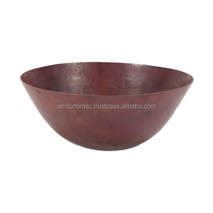 Cuenco de cobre puro con acabado de bronce - Product Image 1