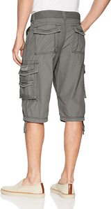 Pantalones cortos hasta la rodilla para hombre, de algodón, con bolsillos grandes, clásicos - Product Image 2
