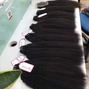 Kinky Straight Bundle Double Machine High Quality VIRGIN Remy Weft HUMAN HAIR EXTENSION at Wholesale Price - Product Image 1