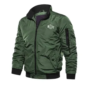 Blouson aviateur personnalisé vente en gros blouson aviateur noir Air Force MA-1 vert olive blouson en satin