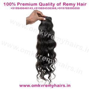 Máquina de extensiones de cabello humano Remy indio virgen HAIE trama doble ondulado todos los colores adecuado tejido suelto de alta calidad nunca - Product Image 5