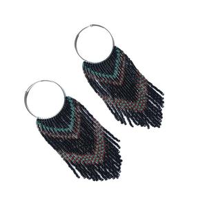 Pendientes de cuentas Miyuki hechos a mano, felicidad artesanal - Product Image 1