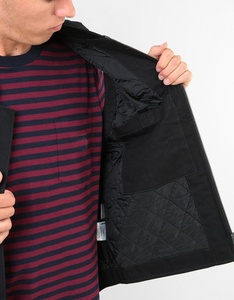 Heavy Canvas <b>Vest</b> <b>Men</b> Quilted Lined <b>Black</b> Sleeveless Winter <b>Vest</b> 100% Cotton Shell Polyester - Product Image 5