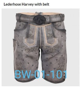 Lederhosen-manguera corta de alta calidad para hombre, traje alemán, bavario, Kurze - Product Image 4