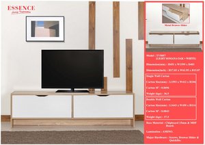 Modern MDF <b>TV</b> <b>Stand</b> With Metal Drawer Slide Living Room Furniture TV5057 Essence - Product Image 2