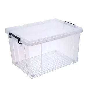 Caja organizadora de ropa de alta calidad, contenedor de almacenamiento de plástico pp transparente, apilable, de estilo caliente