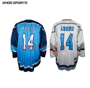 Camiseta de hockey para hombre camuflaje personalizada al por mayor en blanco XXL Western XXXL OEM personalizado XXS Logo camisetas para jugadores de hockey sobre hielo - Product Image 2