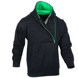 Customized half zipper <b>neon</b> green Men Casual Wear Sweat <b>Shirt</b> Hoodies For Adults With Top Quality and new Fashion - Product Image 2