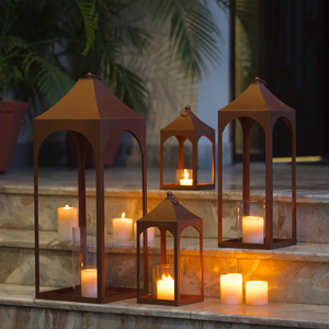 Decorative Hurricane <b>Lantern</b> Candle Holders for Home Decor Modern Outdoor Nordic Metal Candle Holder in Bulk - Product Image 2