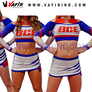 Vente en gros d'uniformes de pom-pom girls respirants sublimés en nylon spandex coton polyester rayonne latex pour lycra - Product Image 4