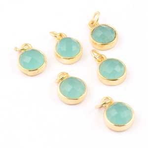 Colgantes Diy chapados en oro con forma redonda de ónix negro Natural, abalorios de ónix de 8mm, colgantes de ónix negro facetados redondos - Product Image 5