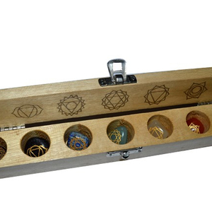 Wholesaler of <b>Chakra</b> Engraved Tumbled <b>Set</b> with Wooden Boxes : <b>Chakra</b> Engraved Tumbled <b>Set</b> with Wooden Boxes for Sale - Product Image 1