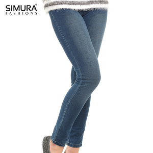 Women's Skinny <b>Boot</b> Cut High Waist Denim Jeans Spandex/Cotton Blend Breathable Eco-Friendly Multi-Wash Finish Casual Style OEM - Product Image 3