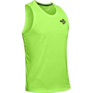 Camiseta sin mangas de verano informal para hombre, ropa de punto transpirable, camiseta sin mangas de gimnasio verde personalizada - Product Image 1