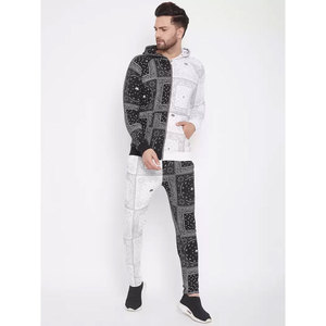 Ensemble de survêtement imprimé color block pour homme, veste à fermeture éclair et pantalon, dernière collection, vêtements de sport, vente en gros, survêtement de jogging personnalisé - Product Image 5