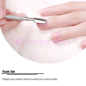 Best of 15Pcs Cuticle Pusher Remover and Cutter Double Ended Stainless Steel Nail Gel <b>Polish</b> Removal, Manicure Tools <b>Kit</b> - Product Image 4