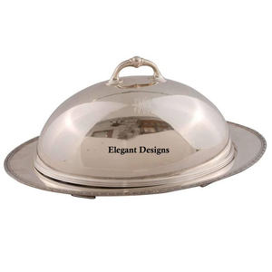 คลาสสิกออกแบบโลหะอาหารโดมที่มีคุณภาพสูงขายส่งอาหารหรูหราจานที่ขายดีที่สุดอินเดียสไตล์แฟนซีอุ่นอาหาร - Product Image 4