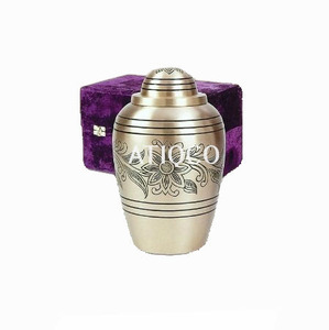 Solid Gold Brass American Style Cremation Funeral Urn Latest Modern Metal <b>Jar</b> Attractive Iron Design Hot Selling Smart Metal <b>Jar</b> - Product Image 1