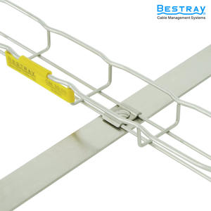 Kit de fixation à double fil BESTRAY W50, haute qualité, revêtement en poudre, métal industriel, gouttière pour câbles, acier au carbone, acier inoxydable, gouttière pour câbles - Product Image 6