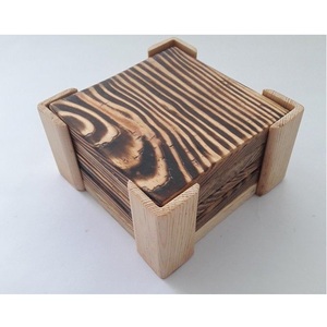 Black Beech <b>Wood</b> Coasters Home Customized Round Heat Insulation Tea Mats Wholesale - Product Image 2