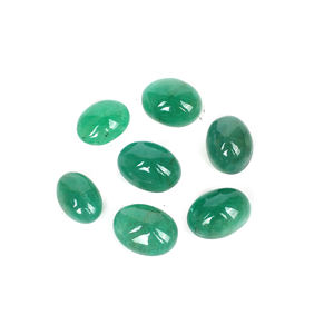 7 Piezas de Esmeralda Sakota Natural, Cabujón Ovalado de 12x9mm-14x11mm, 45.60 Quilates - Product Image 2