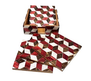 Premium Grade 10mm os incrustation sous-verres ensemble 300mm café thé verre tasse Table napperon support nouveau modèle décoratif pièce maîtresse - Product Image 1