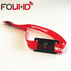 NFC Diễn Đàn Loại 2 Tag Dùng Một Lần Ndef Nfc Pvc Dệt Dây Đeo Cổ Tay Tùy Chỉnh - Product Image 2