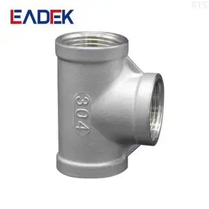 Thread Casting Pipe Fitting Connector Stainless Steel 304 Female Equal Tee