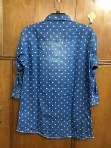 เสื้อผ้าแบรนด์เนมส่วนเกินจากบังกลาเทศ เสื้อเชิ้ตแขนยาวผ้าเดนิมลำลองสำหรับผู้ชาย ผ้าฝ้าย ติดกระดุม ปิดปกเสื้อ - Product Image 5