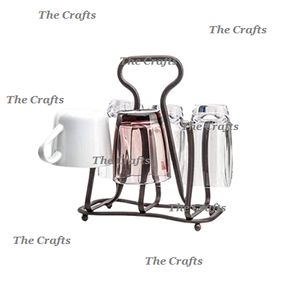 Porte-lunettes de conception avantageuse en métal couleur argent verre et porte-gobelet pour la maison et le restaurant - Product Image 5