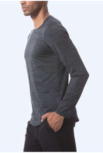 Venta al por mayor de camisetas deportivas de manga larga de compresión personalizadas-ropa deportiva transpirable de secado rápido de poliéster/algodón para entrenamiento - Product Image 3