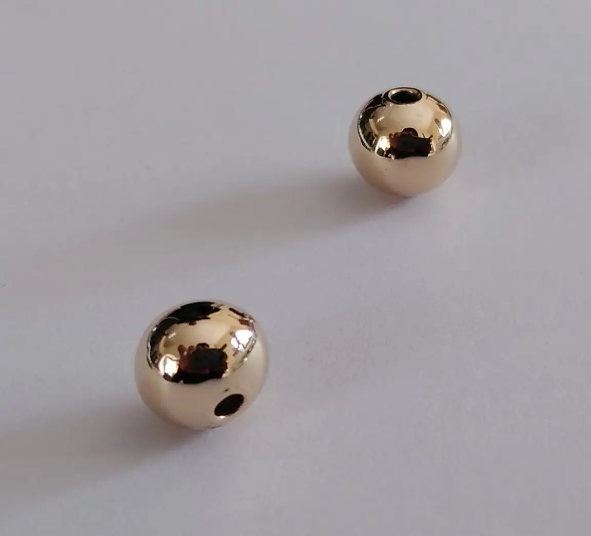 8MM Plain gold beads