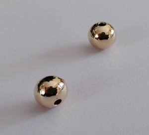 Cuentas de oro liso de 8MM - Product Image 1