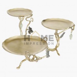 Most Luxury Metal <b>3</b> <b>Tier</b> Modern Art Design Decorative Pattern Latest <b>Cake</b> <b>Stand</b> - Product Image 4