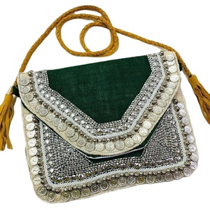 Banjara de algodón bohemio hecho a mano para mujer, alta calidad, duradero, yute, cremallera, estilo Indio Gitano, bordado tradicional - Product Image 1