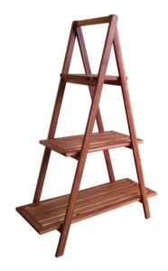 Precio de fábrica, estante de pared de bambú de madera plegable de tres niveles, maceta decorativa para el hogar y soporte para maceta - Product Image 2
