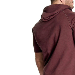OEM-Sudadera con capucha de manga corta para hombre, ropa con estampado personalizado, informal, a la moda, venta al por mayor - Product Image 6