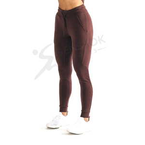 2022 nouveauté femmes ajusté simple brossé survêtement haute qualité personnalisé décontracté Fitness pantalon pour l'hiver en gros - Product Image 2