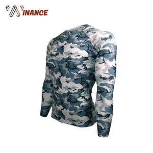 Custom Men Long Sleeve Camo Printed <b>Rashguard</b> - Product Image 2