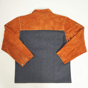 Veste de soudage en cuir de vache fendu, matière résistante au feu - Product Image 2