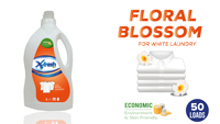 X-FRESH Deterjen Pakaian Beraroma Bunga Warna Sesuai Pesanan Penghilang Noda Membandel Busa Tinggi/Rendah Cair 5%-15% untuk Bahan Baku