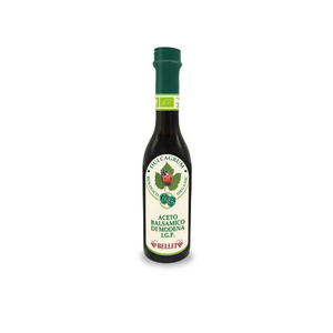 Vinagre Balsámico de Módena PGI Orgánico en Forma Líquida en Botella, Procesamiento Crudo, Color Negro, 5 Años de Duración, por Gusti D'Italia - Product Image 1