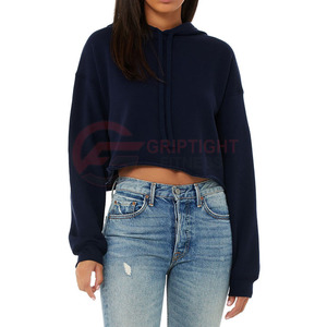 Bella + Canvas Mujer 7502 Crop Hoodie Sudadera Tallas grandes Diseño de impresión sin costuras - Product Image 5