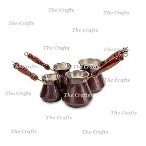 หม้อชาอลูมิเนียมสีทองแดงอาหรับหม้อกาแฟด้ามไม้เครื่องครัวหม้อชา - Product Image 4