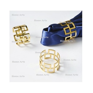 Newest Design Gold Color Napkin Rings Round Shape Customized Size Tissue <b>Paper</b> Rings For Home Hotel Usage - Product Image 2