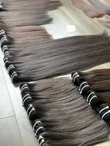 ผมเรมี่ดิบแบบเวียดนามม้วนคู่นุ่มสลวย8-32นิ้วมัดผมตรงนุ่มสลวยสำหรับสาวๆสีดำสาวๆ100% เป็นมิตรกับสารฟอกขาวขนาด100กรัม - Product Image 4